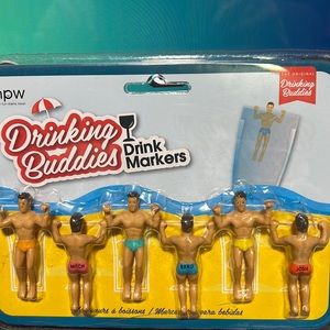 NEW Drinking Buddies Cocktail Buddies with Name Markers NPW 70319
